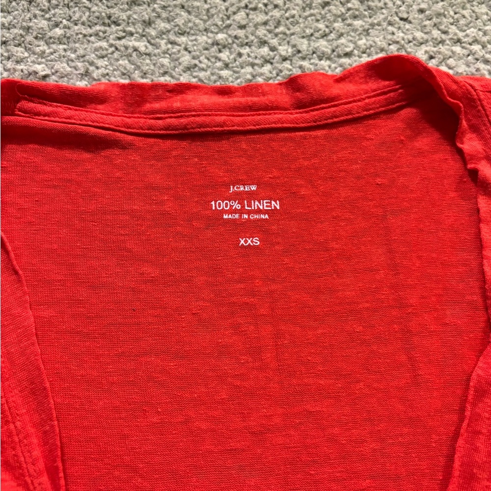 J.Crew Red Lightweight Cardigan - Picture 2 of 5